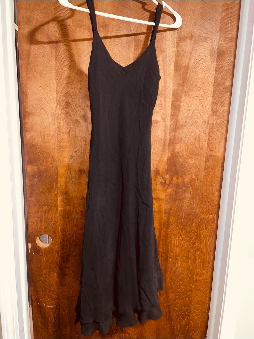 Ralph Lauren Black Slip Maxi Dress with Spaghetti Straps